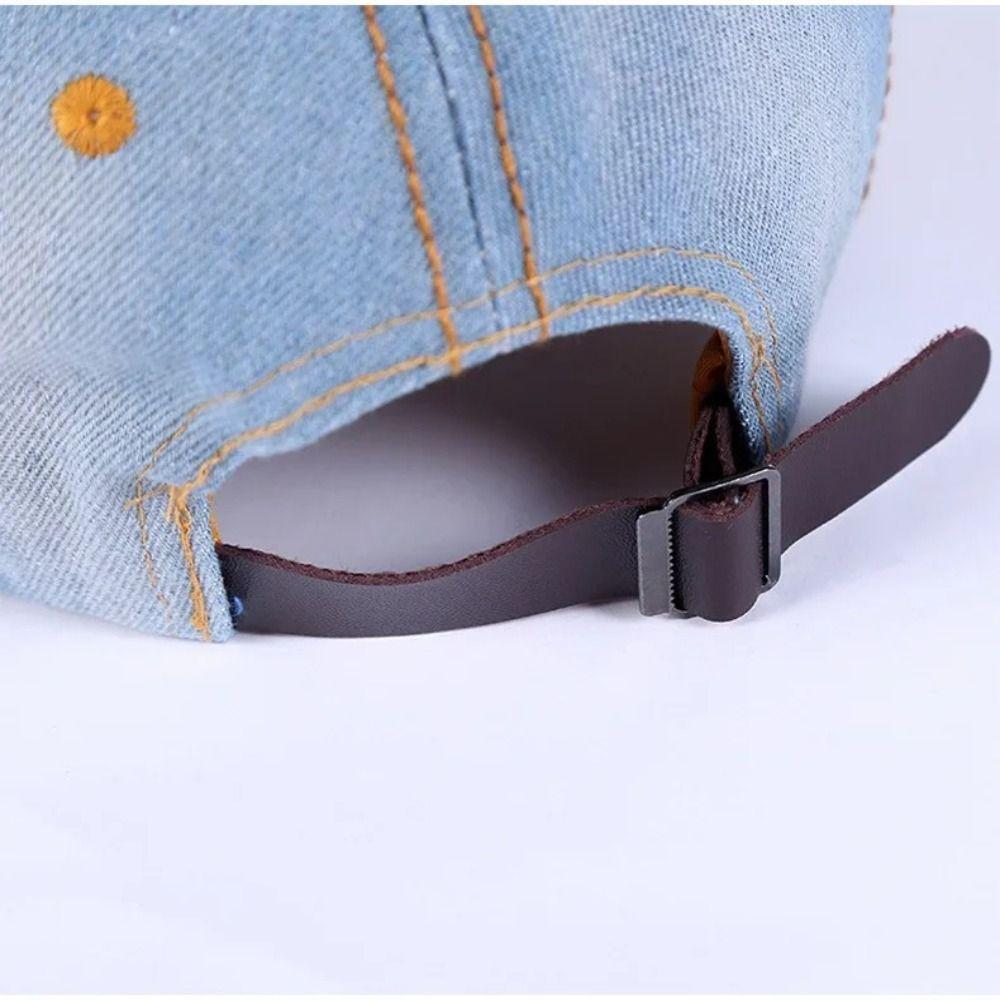 Curved Brim Sequins Sports Hat Sunshade Cotton Denim Baseball Cap 2025 Rhinestone Baseball Cap