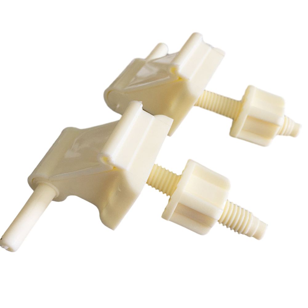 1set 4cm Plastic Toilet Seat Hinge Bolts Screw White Toilet Lid Hinge Mounting Fittings Bathroom Hardware Replacement Parts