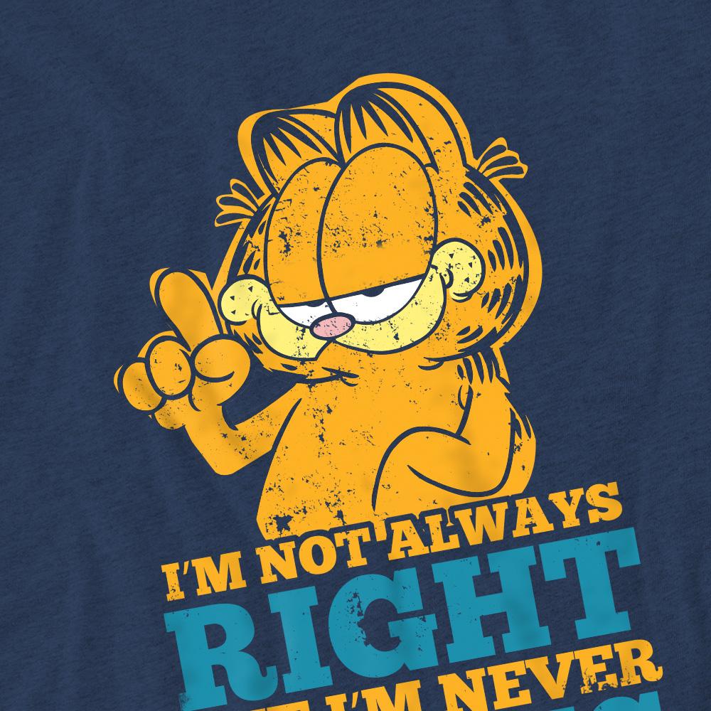 Garfield Unisex Adult Never Wrong T-Shirt