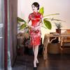 Летний Cheongsam с пряжками на бедрах, длиной до колена, в китайском стиле, летняя тонкая женская одежда Qipao