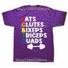 LGBTQ Gym T Shirt Last Glutes Biceps Triceps Lgbt Humor Gym Lovers Tee Tops EU Size 100% Cotton Casual Y2k T-shirt