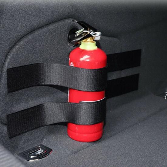 4Pcs Nylon Black Car Trunk Organizer Fixing Belt Storage Bag Tapes Accessories