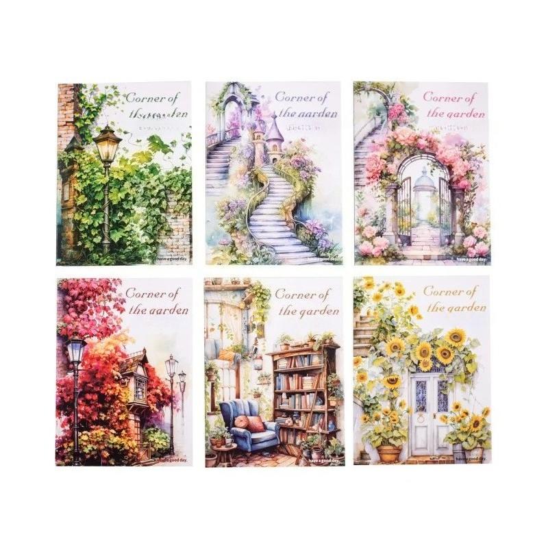 30 Sheet Beautiful Garden Themed Stickers Elegant Garden Scenes for Hand Account Decoration Scrapbook Collage