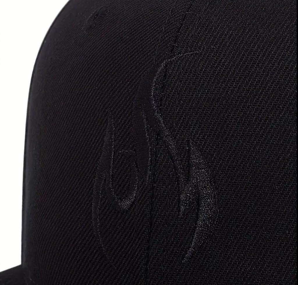 Sproutsy Men's Flat Baseball Cap with Fire Flame Design (Red)