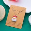 Christmas Resin Pendant Christmas Resin Snowman Pendant Necklace Versatile Christmas Gift Box Necklace Female
