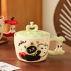 Яблоко Кот с крышкой милый мультфильм высокая стоимость большой емкости керамическая чашка маленький подарочный набор кружек