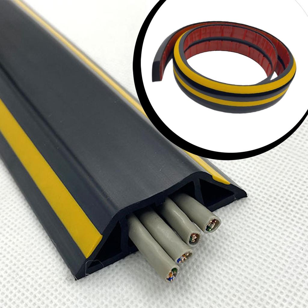 1Pcs 1M Floor Cable Cover PVC Cord Protector Hider Power Cable Sleeves Extension Wall Electric Wire Duct Slot Cable Manage