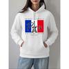 Paris City Of Love Printing Hoodies Women Autumn Winter Fleece Warm Sweatshirts Basics Pocket Pullovers Casual Loose Clothes