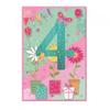 Simon Elvin Juvenile Girl 4th Birthday Greetings Card (Pack of 6)