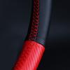 Matte Carbon Fiber Car Steering Wheel Cover Universal Fit High-Quality Porty Luxurious Race Hand Sewing Auto Steering Wheel Wrap