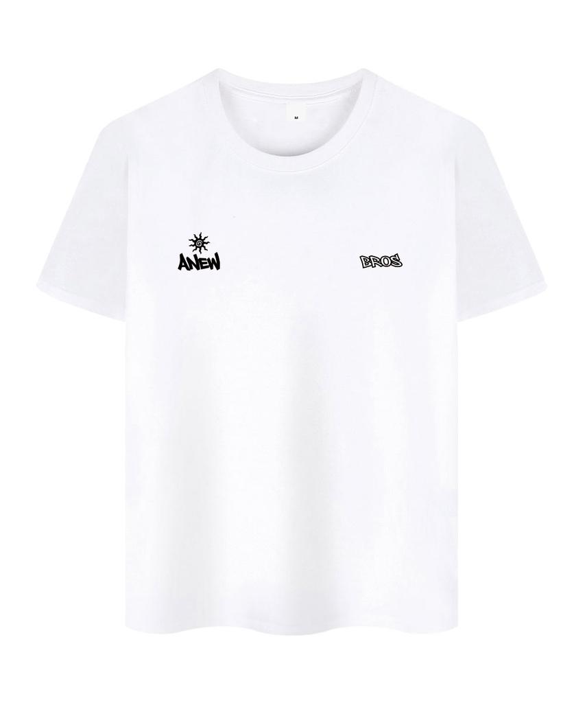ANEWBROS Twin Logo Oversized Short Sleeve T-Shirt 10 Colors [Anse_9102] (A Type)