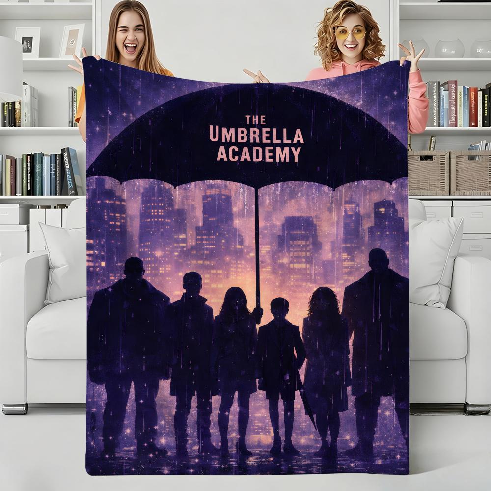Series T-TheUmbrellaAcademy Throw Flannel Blanket Perfect for Sofa Office Bed Travel Sleep Read Relax Camping four season use