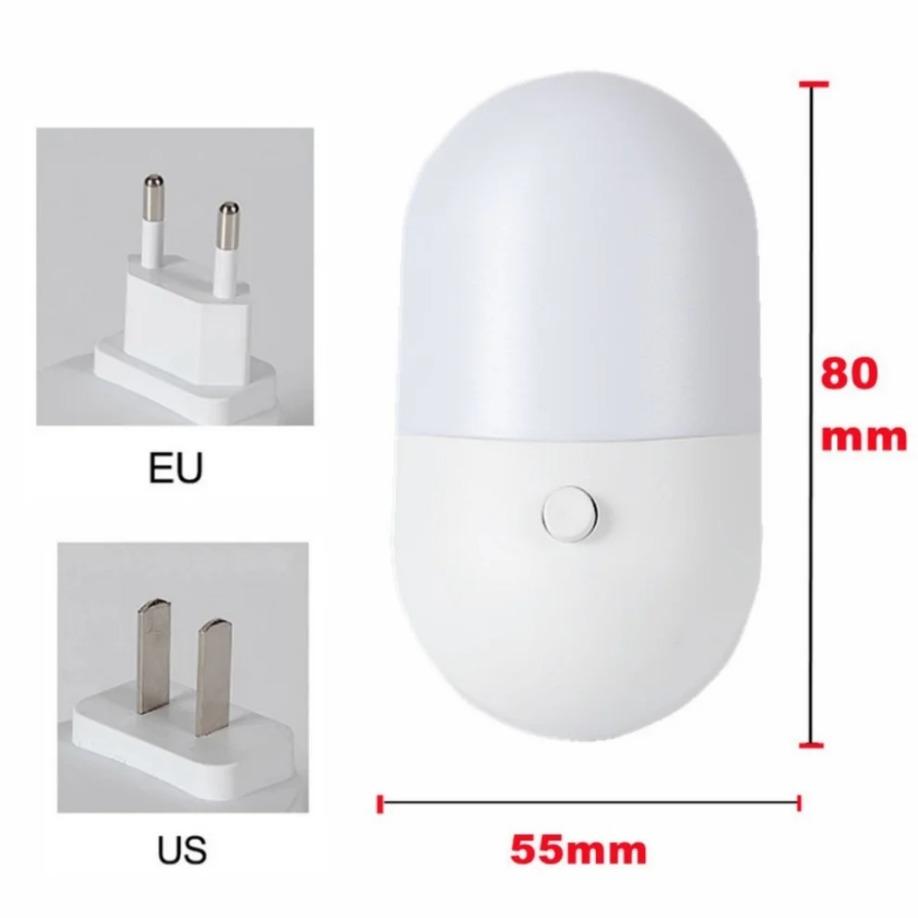 ZQQBYY LED Plug-in Night Light White light warm light Baby Nursing Eye Sleep Light Bedroom Socket Lights Energy Saving Lamp