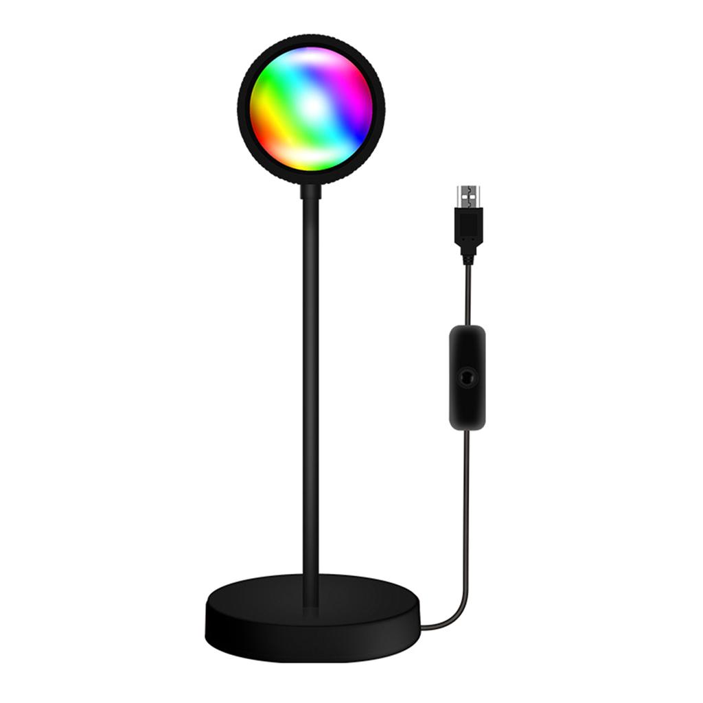 RGB лампа Sunset Atmосферы, регулируемая на 360 градусов проекционная лампа заката, USB романтические светодиоды, ночник