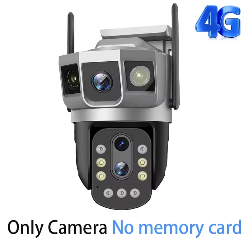 LS VISION 4G SIM Card Three Screen IP Camera 10X Optical Zoom PTZ Auto Tracking Waterproof Outdoor Home CCTV Security Protection Camera