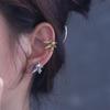 1 PC Bee Insect Gifts For Women Gold Silver Color Stud Earrings Jewelry Clip Earrings Ear Cuffs