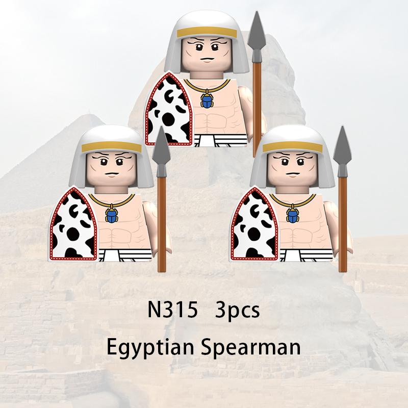 3 шт. Средневековые египетские солдаты строительные блоки замок орел рыцари фигурки копье убийца лук оружие меч военные кирпичи игрушки