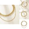 Modern Unique Double Layer Chain Necklace For Women Versatile Alloy Fashion Piece