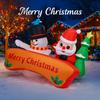 5.9FT Christmas Inflatable Toys Xmas Yard Decor Santa Snowman Decoration Christmas Lawn Home Party Supplies Gift with LED Lights