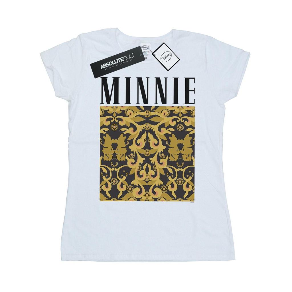 Disney Womens/Ladies Minnie Mouse Baroque Pattern Cotton T-Shirt