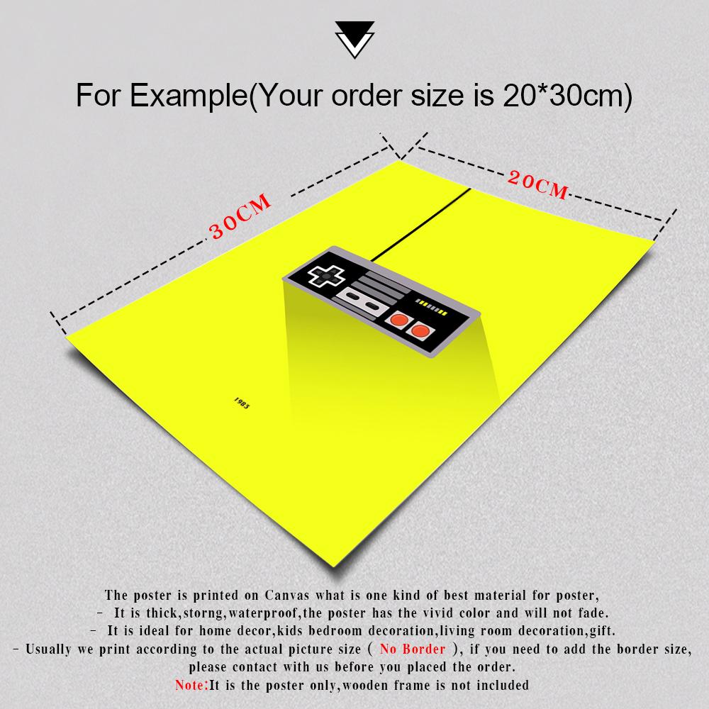 Watercolor Boys Game Poster Print Gamepad Illustration Game Wall Art Picture Joystick Canvas Painting for Kids Room Home Decor