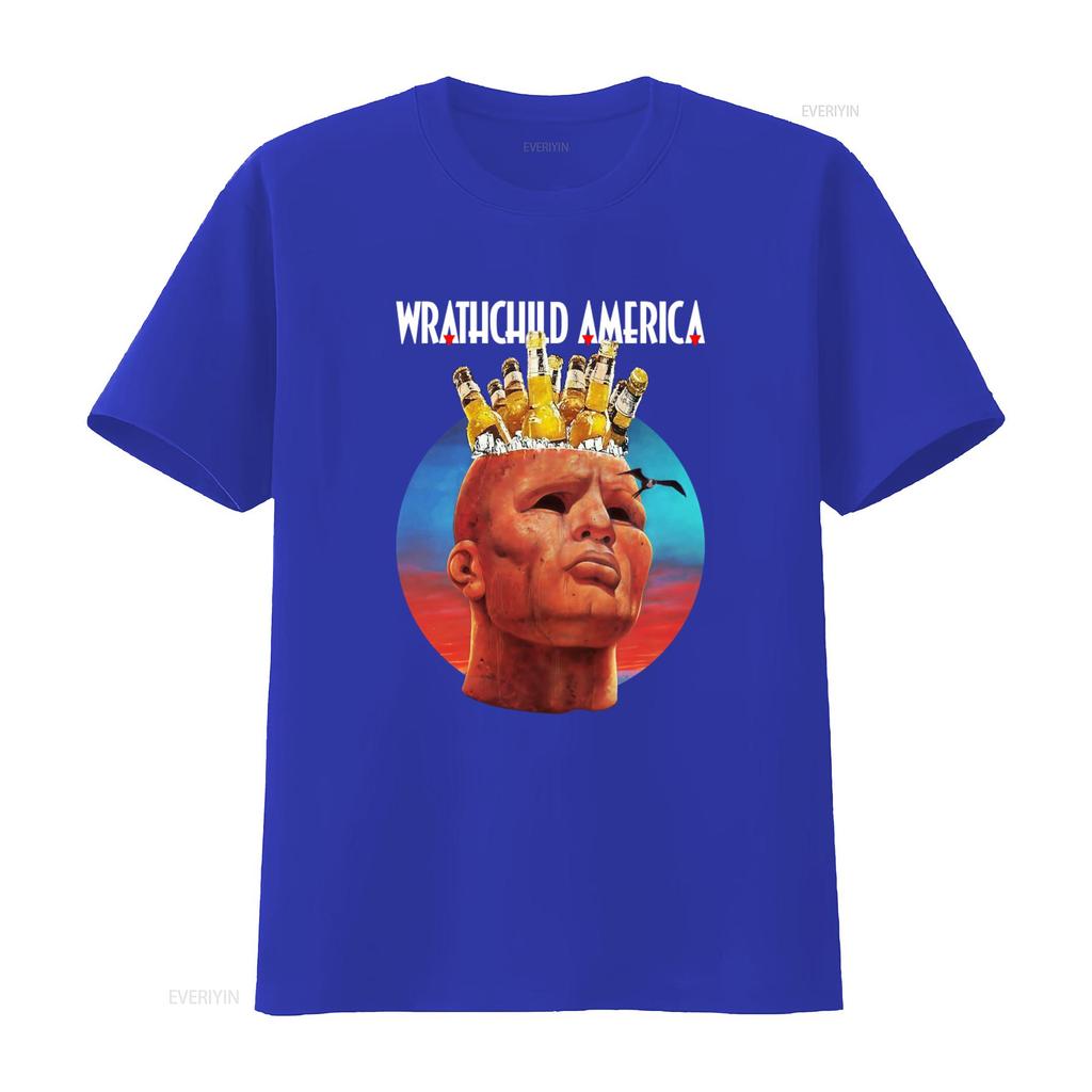 Wrathchild America Tour T Shirt I Aint Drunk Im Just Drinkin Print Mens vintage Washed homme streetwear Stretched