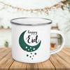 Ручка эмалированные кружки Happy Eid Moon печатная креативная кружка кофейная чашка Eid вечеринка напитки вино пиво сок молоко чашки Рамадан лучшие подарки
