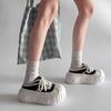 Spring and Summer New Lace-up Platform Shoes Heighten Korean Belt Versatile Fashion Casual Canvas Bag Head Half Slippers Women's Tide