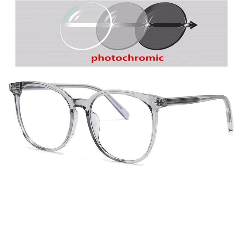 Transparent Frame Anti Blue Rays Round Prescription Glasses For The Nearsighted TR90 Computer Spectacles 0 -0.5 -0.75 To -6.0