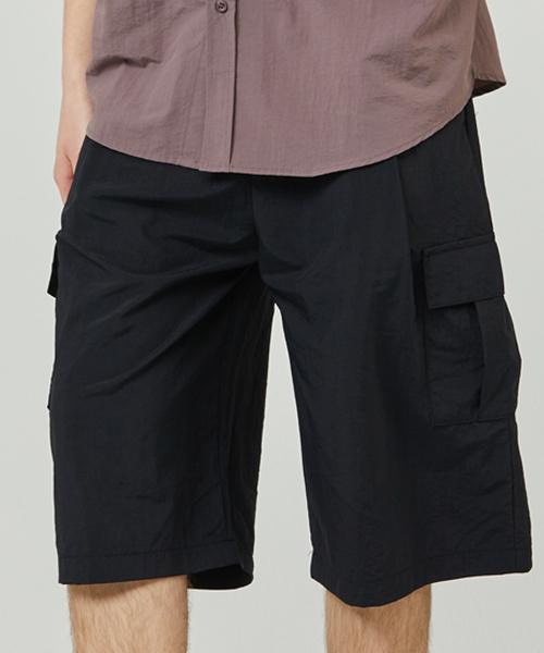 EASE Utility Wind Bermuda Pants_Black_Unisex