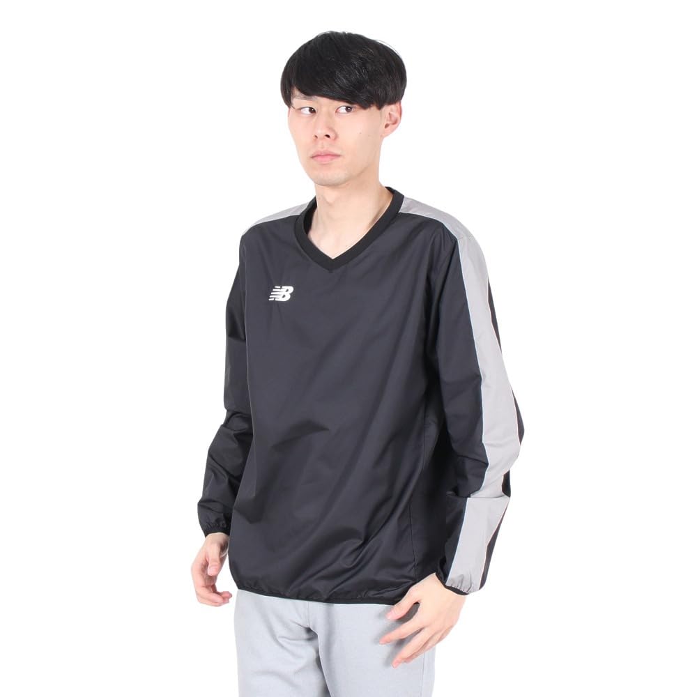 New Balance Men's Soccer Football Piste Coat Jacket (JMTF9405) Black Size L - Round Neck Style