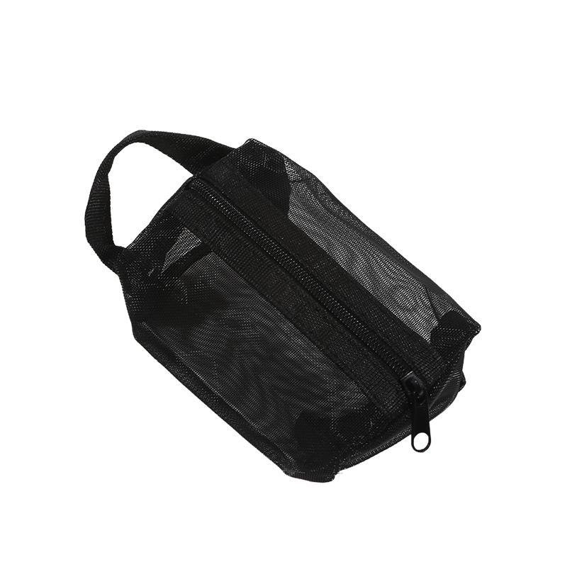 Портативная квадратная сетчатая сумка для хранения, квадратный сетчатый кошелек для монет, сетчатый чехол на молнии, косметичка