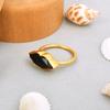 Natural Black Onyx Kiss Ring 925 Sterling Silver Ring Size 5.25 US, Gift Ring