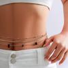 Sexy Multi-layer Beach Gravel Waist Chain, Trendy Hip-hop Metal Chain, Simple Body Chain, Jewelry.