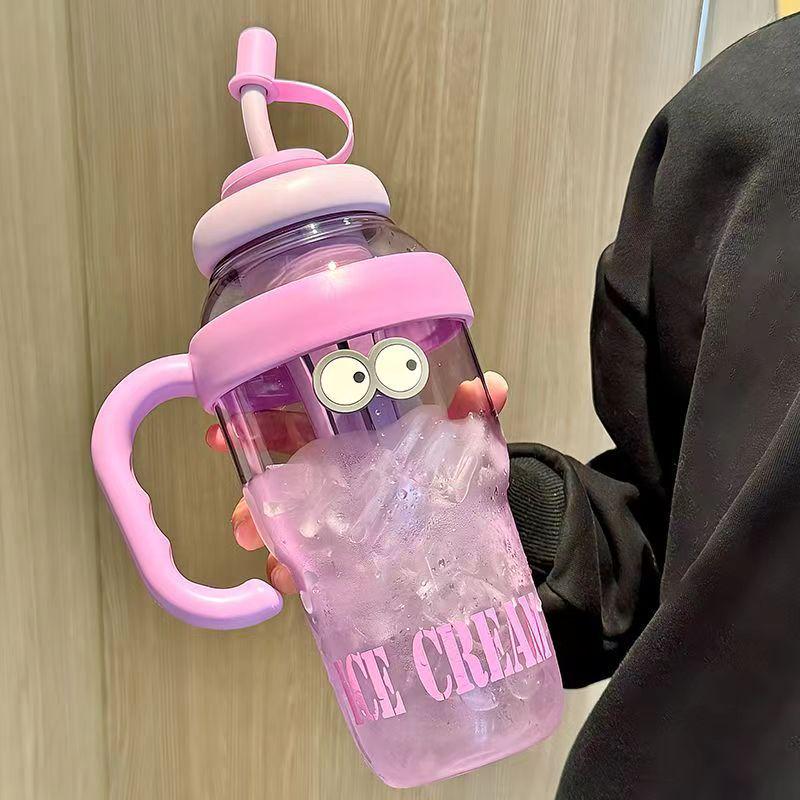 Бутылка для воды Lucky Belly Jumbo с заварником для чая, соломинкой, ручкой высокой ценности и удобным держателем для льда