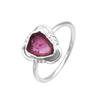 925 Sterling Silver Pink Raw Tourmaline Gemstone Design Ring Size 7.75 US Gift