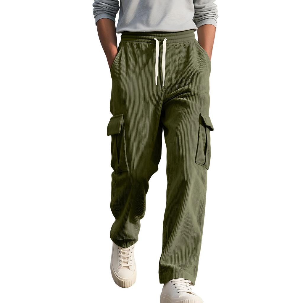 Мужские Уличные Повседневные Свободные Многокарманные Рабочая одежда Спортивные Брюки