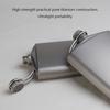 Silverant Titanium Flask Wine Hip Flagon with Screw Cap Clip Ultralight Hydration Flat Bottle with