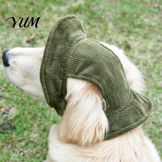 Adjustable Pet Cap Corduroy Dog Baseball Cap, Cat Summer Beach Visor Hat with Ear Outdoor Protection Holes, Puppy Sunbonnet Headdress for Small Medium