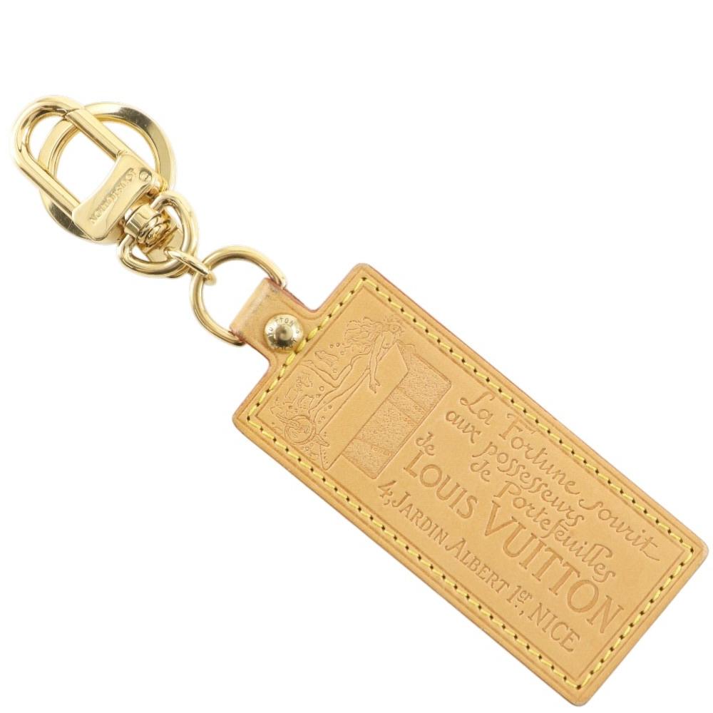 LOUIS VUITTON Porte Cle Fortune key ring M85378 Nume leather/Plated Gold unisex Used