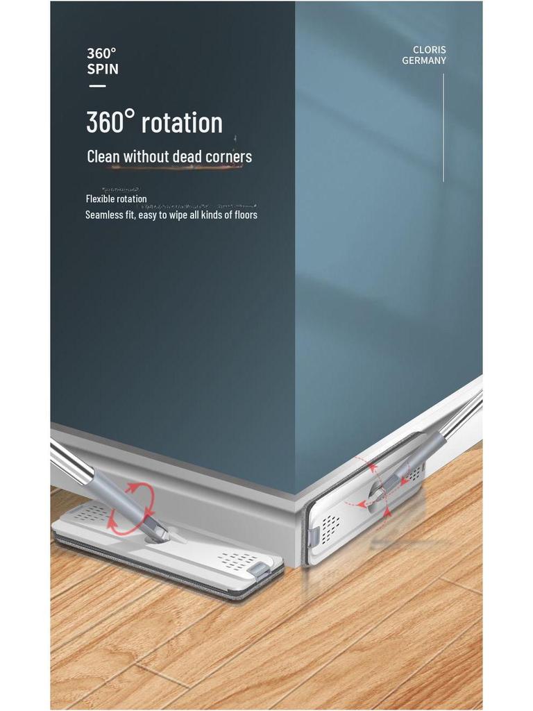 2024 Hands-Free Flat Mop: New Style, Easy-Clean Scratch Mop for Effortless Home Cleaning