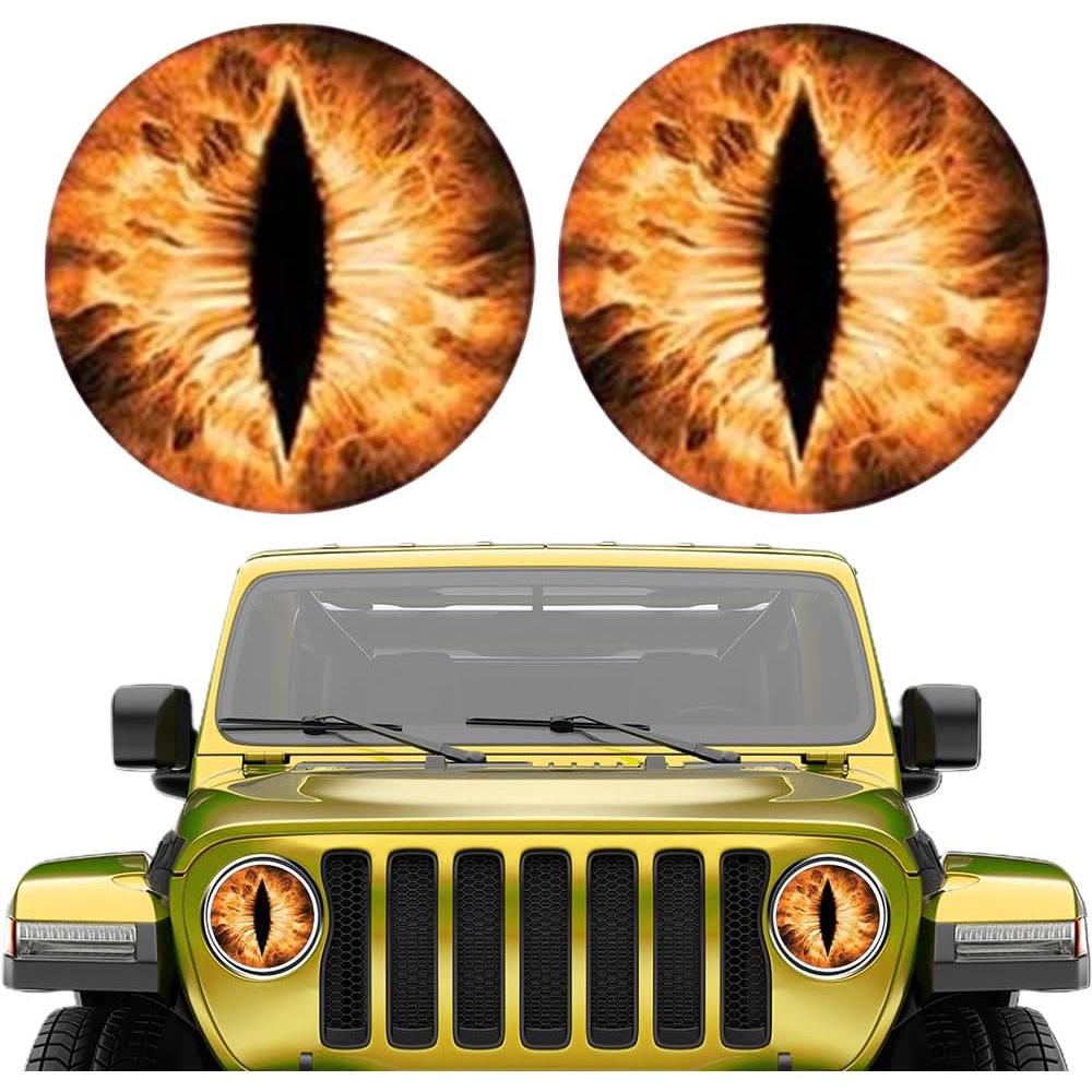 3D наклейки на фары 'Глаза Зверя' для Jeep - Веселые универсальные автомобильные наклейки