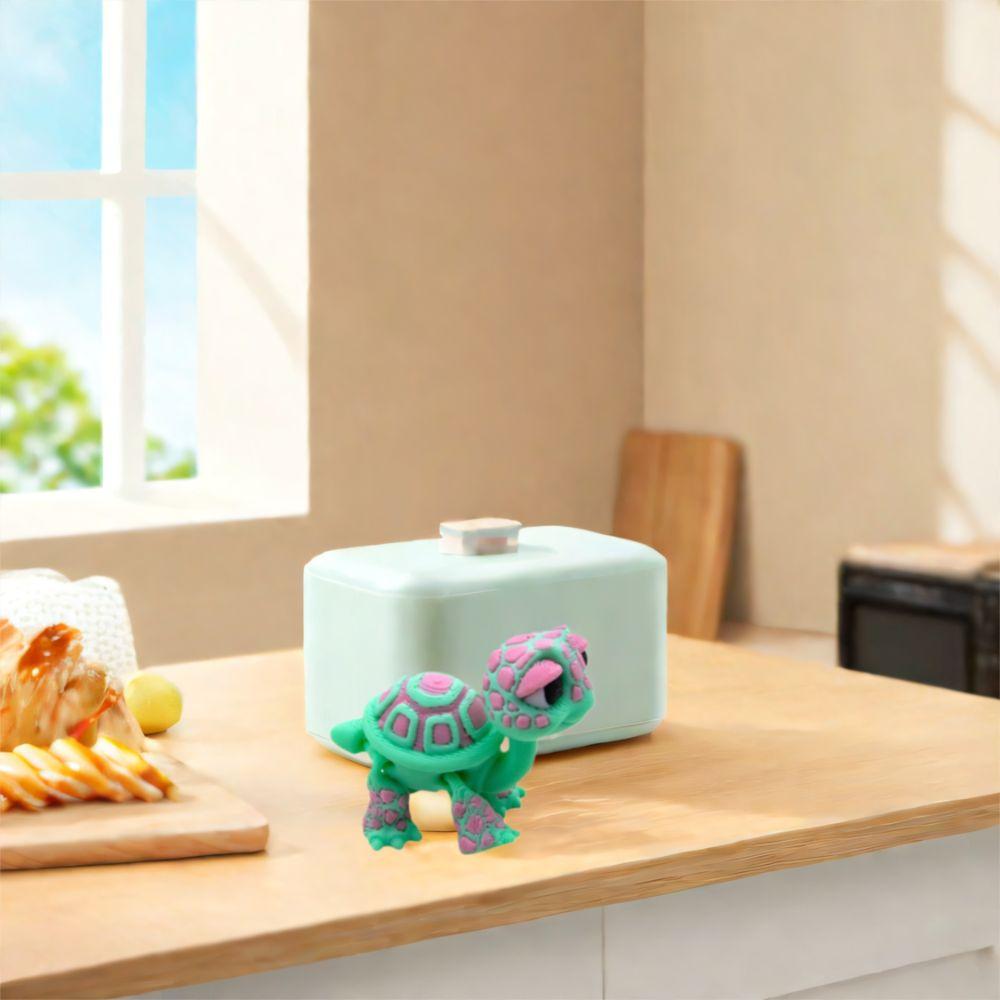 Plastic Simulated Animal Model Cartoon Desktop Decorations 3D Printed Turtle Model Holiday Gifts