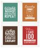 Inkdotpot 4 Piece Laundry Poster for Laundry Room Decor Wash Dry Fold Repeat , Laundry Room Posters Wall Art