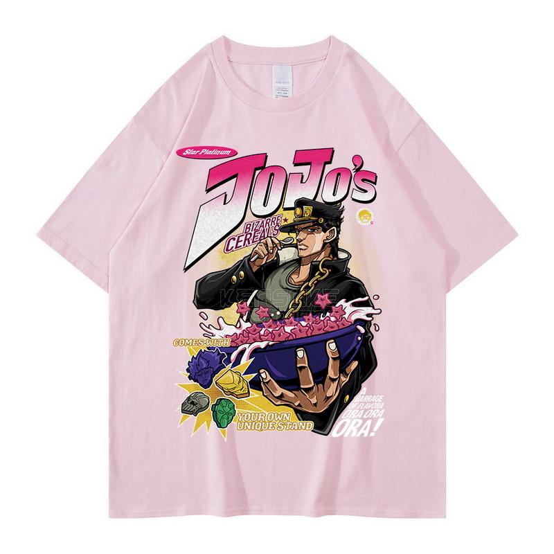 New Fashion Jojo Bizarre Adventure T Shirt Cool Unisex Short Sleeved Vaporwave Aesthetic Jotaro T-shirt Kujo Unisexga Graphic Tee To