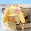Bowknot Ears Rabbit Itabag Plush Backpack Cartoon Yellow Schoolbag Kids Gift