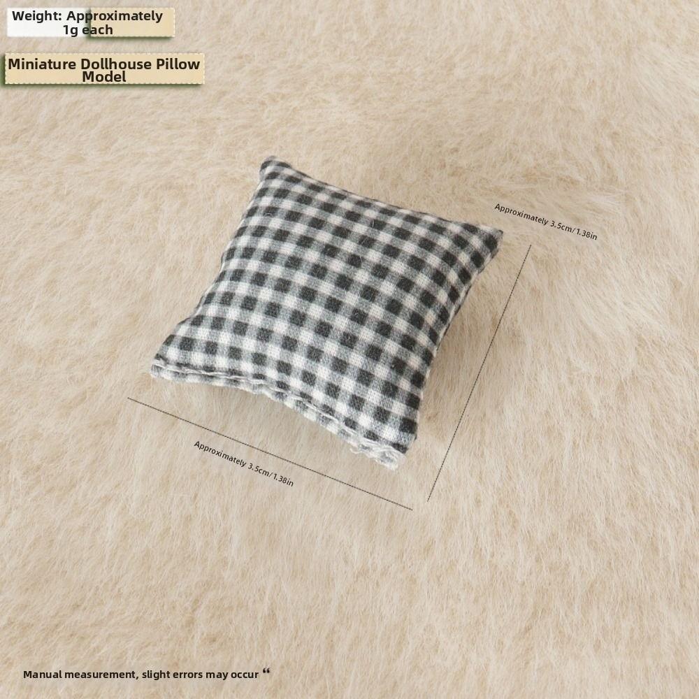 Mini Dollhouse Miniature Lace Pillow 1:12 Doll Furniture Sofa Pillow Model For OB11 Doll