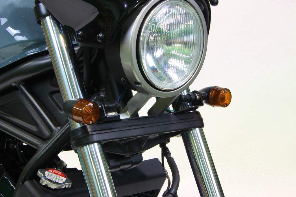 POSH FAITH Motorcycle Turn Signal Classic Turn Signal Kit for Honda Rebel 250 Black Body with Orange Part Number Kit, Bullet-Type (2017-2019), Lenses,