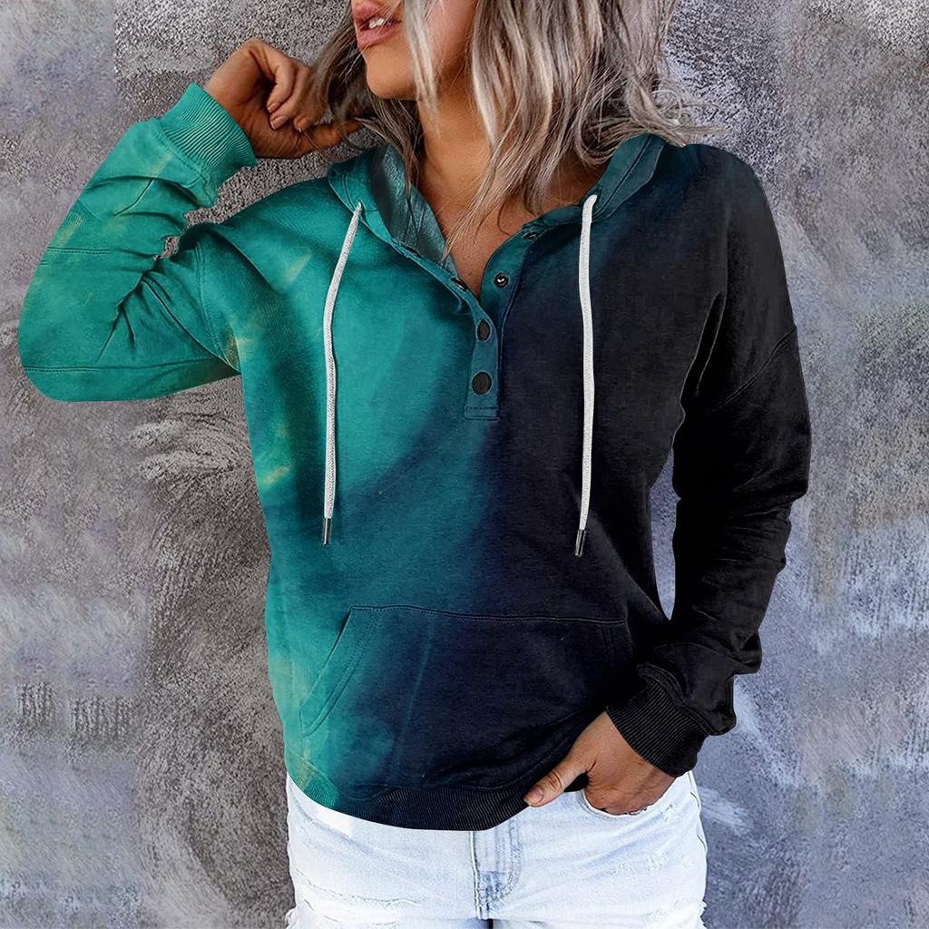 Women's Fashion Long-sleeved Printed Hoodie Top