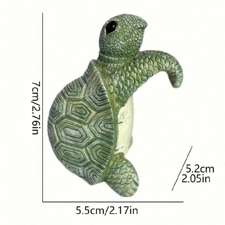 Flower Pots Huggers Turtles Figurines Garden Decor Turtles Statues Home Decorations for Balcony Bookshelf Office Desk